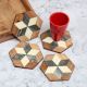 Handmade High Quality Wooden Coasters - Pack of 4