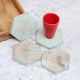 Modern Hexagon Shaped Wooden Coasters - Pack of 4
