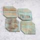 Vintage Style Handmade Wooden Coasters - Pack of 4