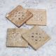 Modern Jali Engraved Wooden Coasters - Pack of 4