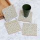 Modern Black & White Pattern Wooden Coasters - Pack of 4