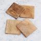 Premium Brown Square Wooden Coasters - Pack of 4