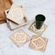 Decorative Handcrafted Wooden Coasters - Pack of 4