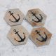 Adorning Coasters Made from Finest-Quality Wood - Pack of 4