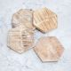 Handcrafted Hexagon Shaped Wooden Coasters - Pack of 4