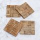Stylish Brown Coloured Wooden Coasters - Pack of 4