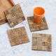 Stylish Brown Coloured Wooden Coasters - Pack of 4