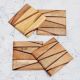 Square Shape Coasters Made of Wood - Pack of 4