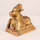 Golden Brass Nandi Statue for Prayer Room