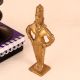 Handcrafted Golden Brass Lord Vitthal Statue for Worship