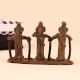 Handmade Three Man Standing Brass Statue for Collection