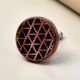 Black and Brown Pattern Wooden Cupoard Knobs - Pack of 6