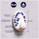 Blue Floral Ceramic No Drill Adhesive Wall Hook