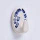 Blue Floral Ceramic No Drill Adhesive Wall Hook