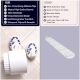 Ceramic Blue White Adhesive Hook - Pack of 3