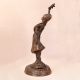 Vintage Brass Statue of Lady Standing for Decoration