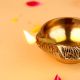 Brass Flower Design Oil Lamp Diwali Decoration Gift