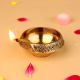 Brass Flower Design Oil Lamp Diwali Decoration Gift