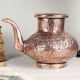 Floral Design Copper Water Pot with Spout for Decor