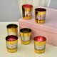 Multicolor Glass Votive Tea Light Holder in Set of 6