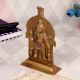 Handmade Golden Finish Lord Virabhadra Plate for Decor