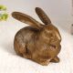 Beautiful Brown Finish Rabbit Statue Made of Brass