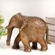 Elegant Brown Brass Statue of Elephant for Decoration
