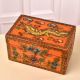 Rectangular Finest Wooden Box with Floral Engraving