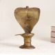 Handmade Vintage Brass Lingam with Cobra for Worship