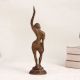 Vintage Finest Brass Lady Statue in Dancing Pose for Decor