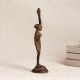 Vintage Finest Brass Lady Statue in Dancing Pose for Decor
