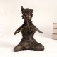 Tribal Art Brass Snake Charmer Statue for Decor