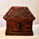 Antique Brown Finish Wooden Box in Hut Shape for Decor