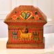 Handcrafted Premium Wooden Box in Hut Shape for Decor