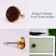 Handmade Premium Brass and Wood Knob for Bathroom Cabinet