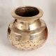 Vintage Shiny Golden Brass Cooking Pot for Indoor Planter