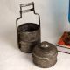 Islamic Art Gray Tiffin Box Made of Premium Copper