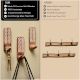 Wooden Self Adhesive Brown Wall Mounted Hooks