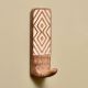 Brown Wooden No Drill Adheshive Wall Hooks
