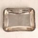 Vintage Rectangle Shaped White Metal Food Tray for Decor