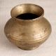 Vintage Handcrafted Brass Holy Water Pot in Brown Finish