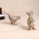 Nickel Plated Brass Bird Statue in Pair of 2 for Decoration