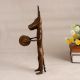 Handmade Brass Male Figure Statue Playing Cymbal for Decor