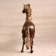 Handcrafted Elegant Brown Horse Statue Made of Brass
