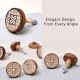 6 Pieces Floral Wooden Cabinet Knobs Drawer Pulls