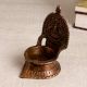 Elegant Brown Gajalaxmi Oil Lamp Made of Finest Brass
