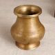 Handcrafted Vintage Brass Holy Water Pot in Brown Finish