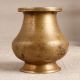Handcrafted Vintage Brass Holy Water Pot in Brown Finish