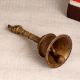 Elegant Brown Brass Bell with Nandi Handle for Prayer
