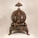 Finest Brass Statue of Lord Ganesha Sitting on Throne for Worship